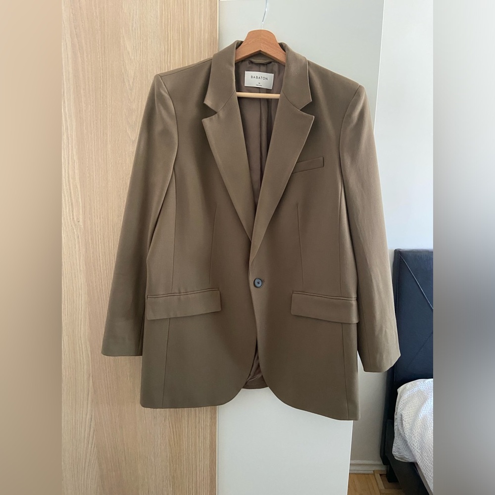 Babaton Agency Wool Blazer Dark Taupe (Medium)